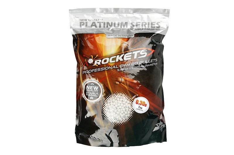 Airsoft guličky BB Rockets™ Platinum Series™ 0,30 g Biele