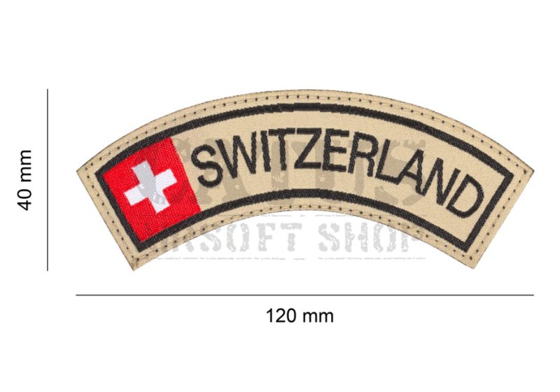Switzerland Tab Patch Piros 