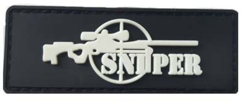 3D Felvarró - Sniper - tan Fekete 