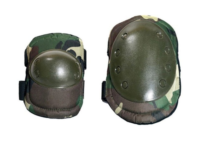 Knee and elbow pad set Guerilla Tactical Woodland 