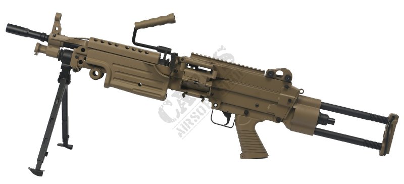 Cybergun FN M249 PARA metal airsoft fegyver Dark Earth 
