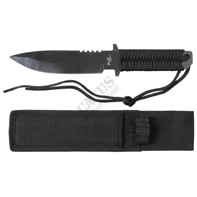 Fixed tactical knife with MFH paracord  