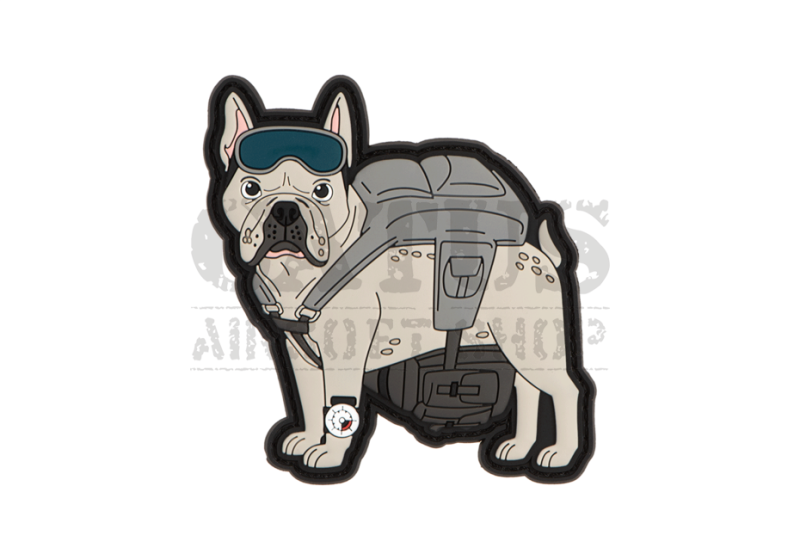 3D  velcro patch Frenchie - Paratrooper French Bulldog Airsoftology  