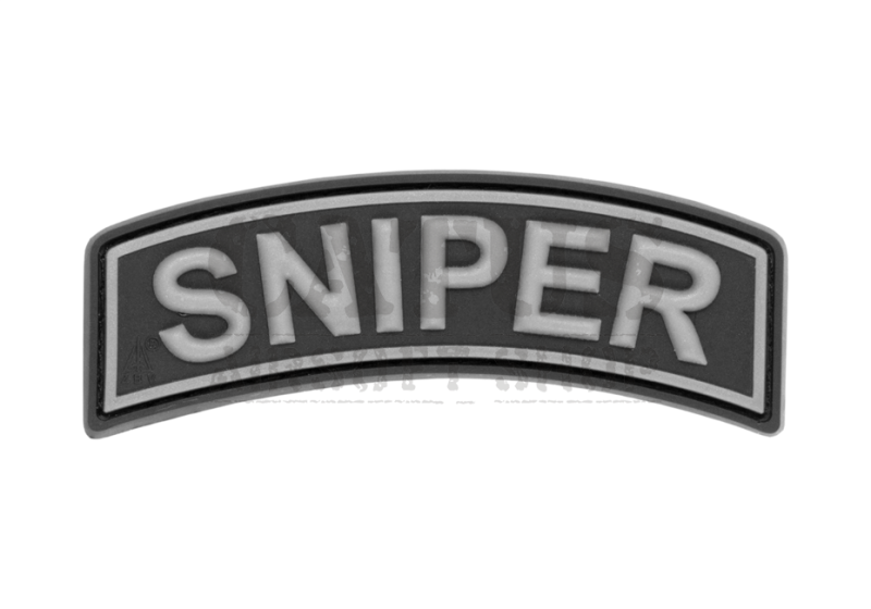 Nášivka na suchý zips 3D Sniper Tab Fekete-Fehér 