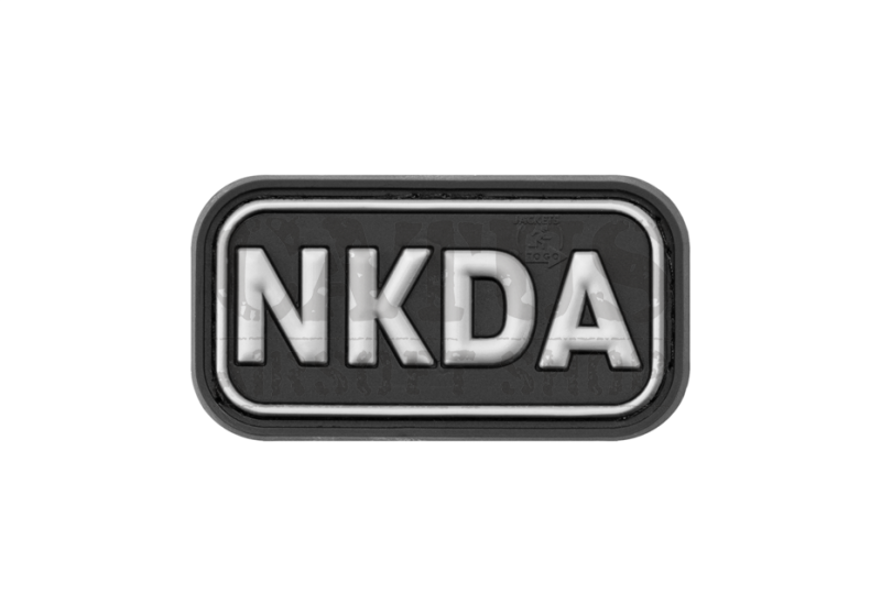 Nášivka na suchý zips 3D NKDA Fekete-Fehér 