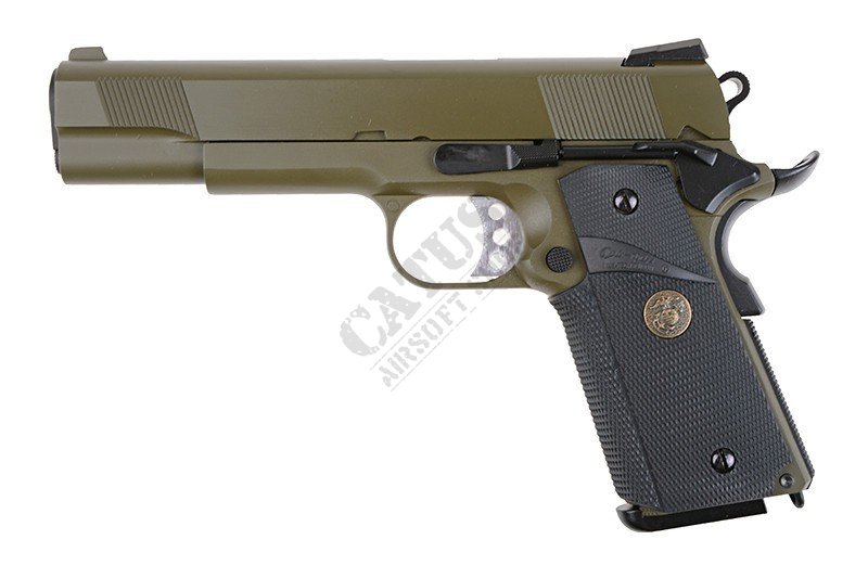 WE GBB MEU Green Gas airsoft pisztoly Oliva 