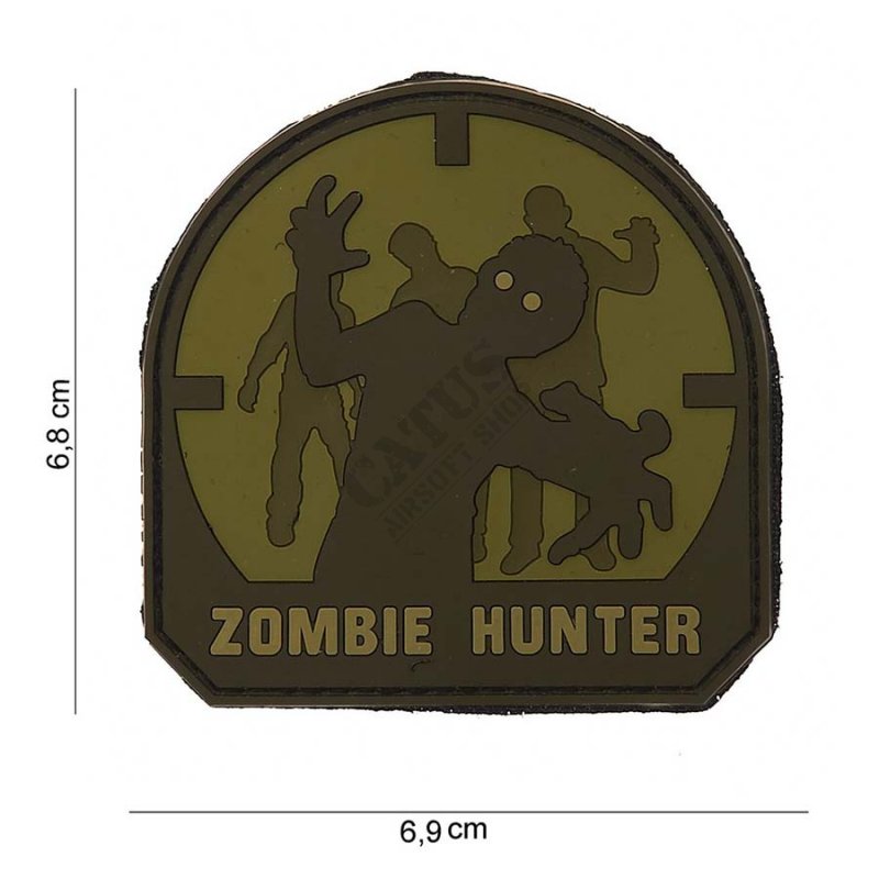 Nášivka na suchý zips 3D Zombie Hunter 101 INC Oliva 