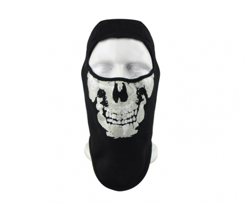 Balaclava skull print Guerilla Tactical Fekete 
