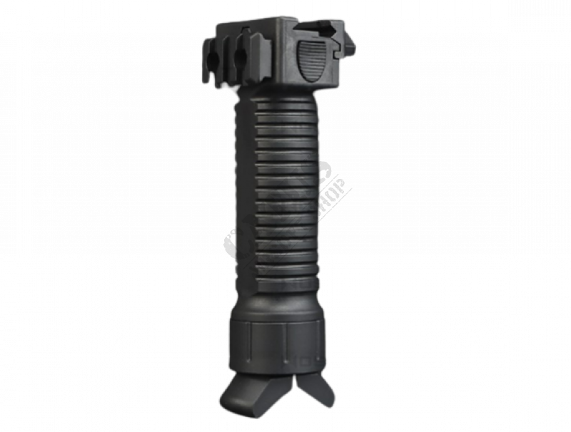 Tactical polymer vertical grip folding bipod foregrip RIS Guerilla Tactical Fekete 