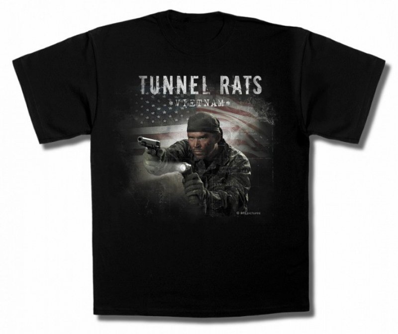 Tunnel Rats póló Mil-Tec Fekete XL