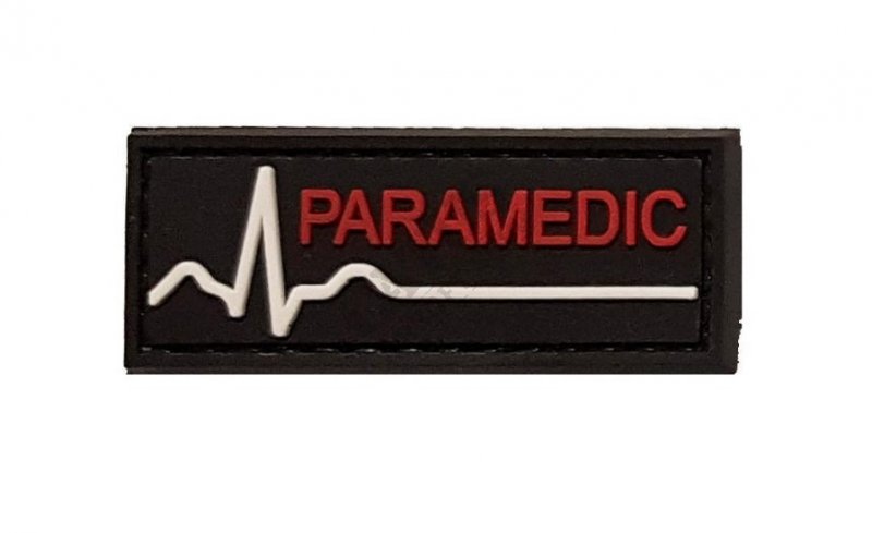 Nášivka 3D - Paramedic Fekete 