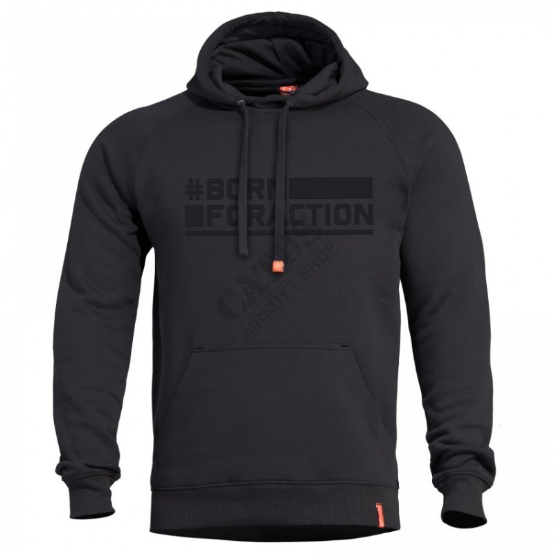 Phaeton "Born For Action" Pentagon kapucnis pulóver Fekete M