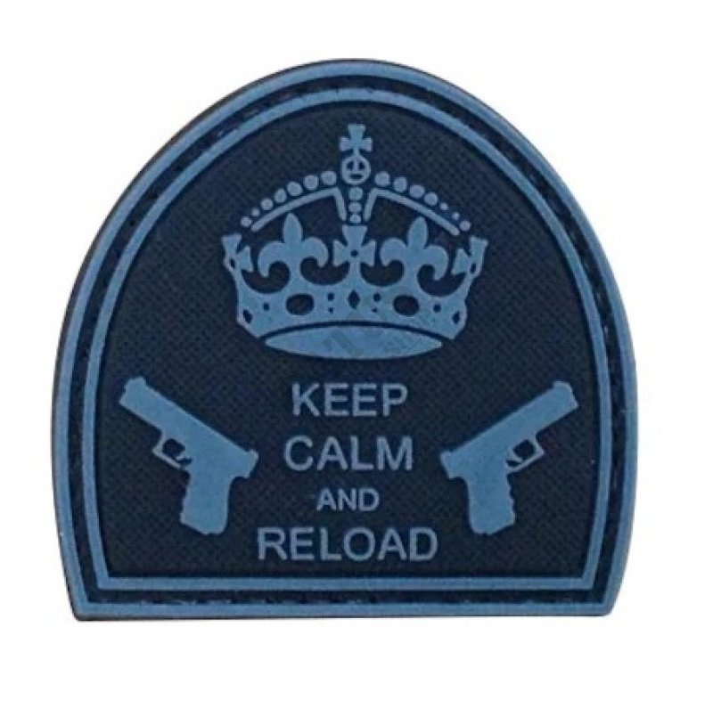 Felvarró - Keep Calm And Reload Fekete 