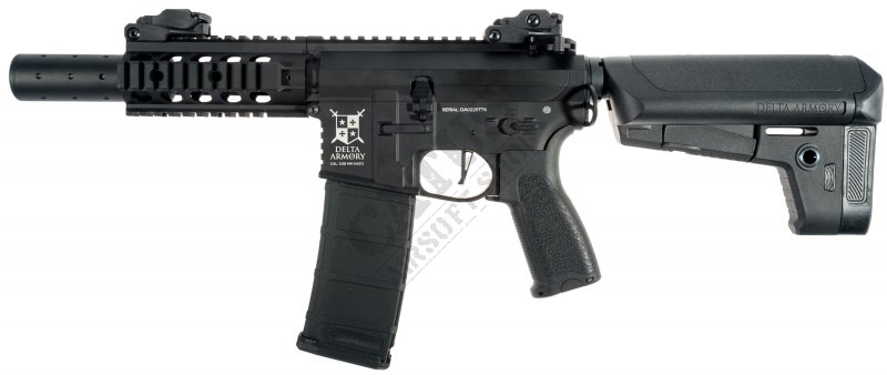 Delta Armory AR15 SilentOps CQB ALPHA Full Metal airsoft fegyver Fekete 
