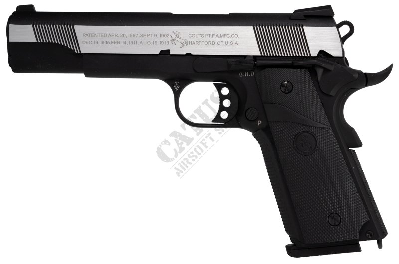 CyberGun airsoft pisztoly GBB COLT 1911 Combat Green Gas Dual Tone 