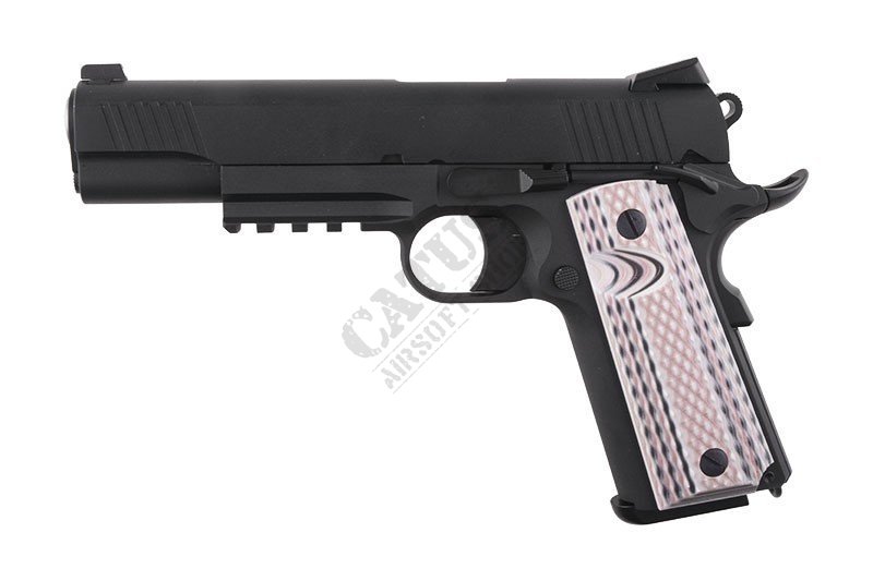 WE GBB 1911 M45A1 Tactical Green Gas airsoft pisztoly Fekete 