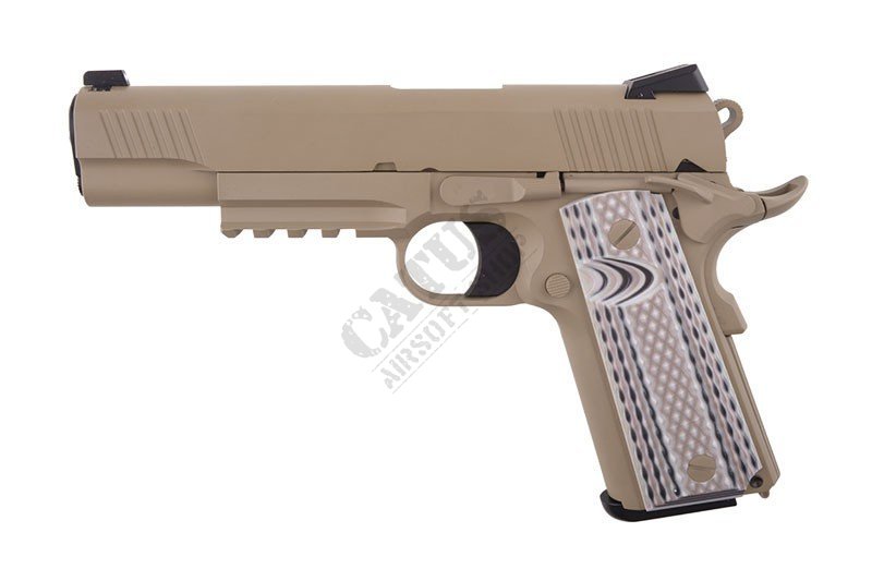 WE GBB 1911 M45A1 Tactical Green Gas airsoft pisztoly Tan 