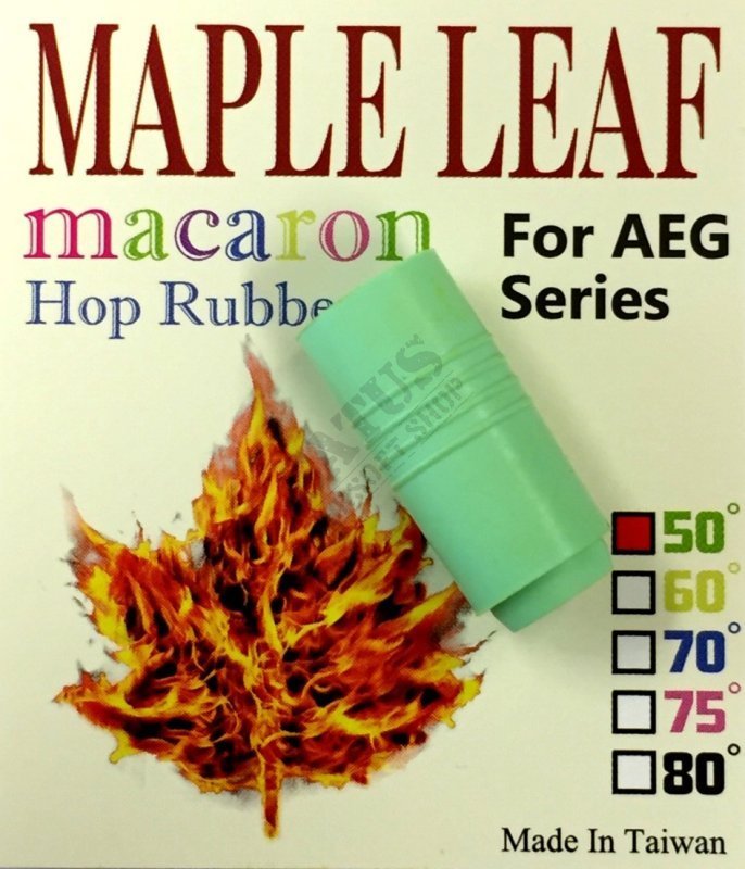 Airsoft Macaron Hop Up gumi 50° Maple Leaf Zöld 