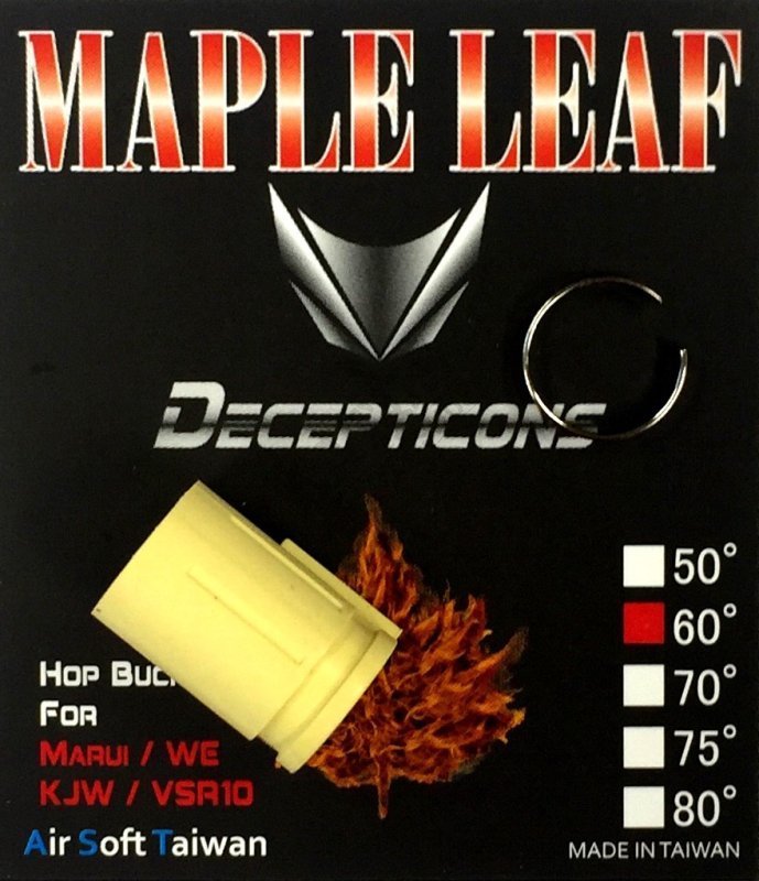 Airsoft Hop-up bucking Decepticons 60° Maple Leaf Sárga 