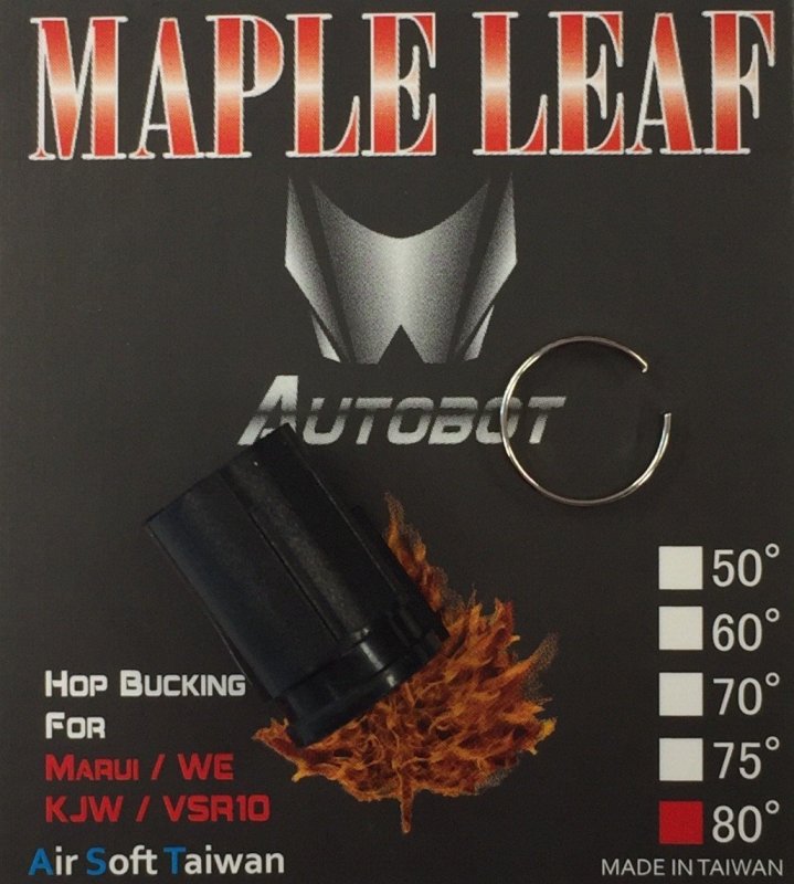 Airsoft Hop-up bucking Autobot 80° Maple Leaf Fekete 