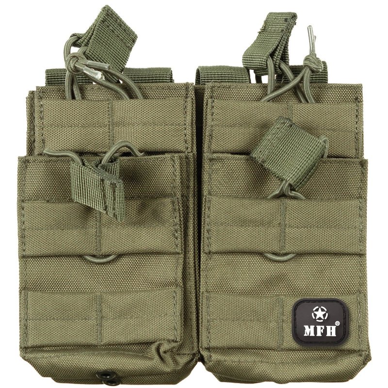 MOLLE double pouch for 4 magazines MFH Oliva 