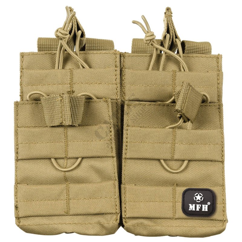 MOLLE double pouch for 4 magazines MFH Coyote 