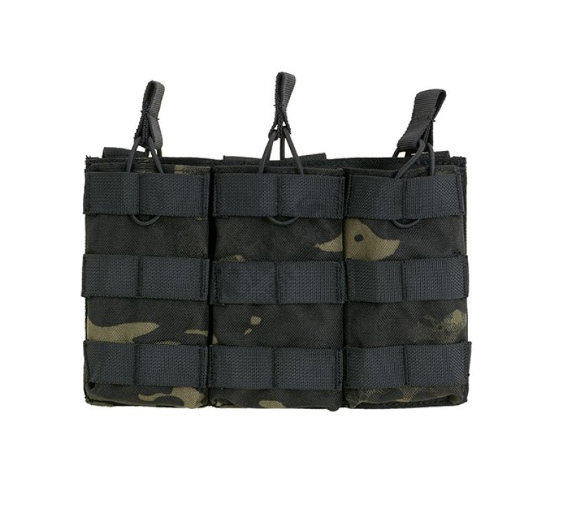 MOLLE Triple open pouch for M4 magazines 8FIELDS Multicam black 