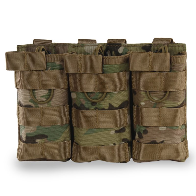 MOLLE triple open pouch for M4 magazines Delta Armory Multicam 
