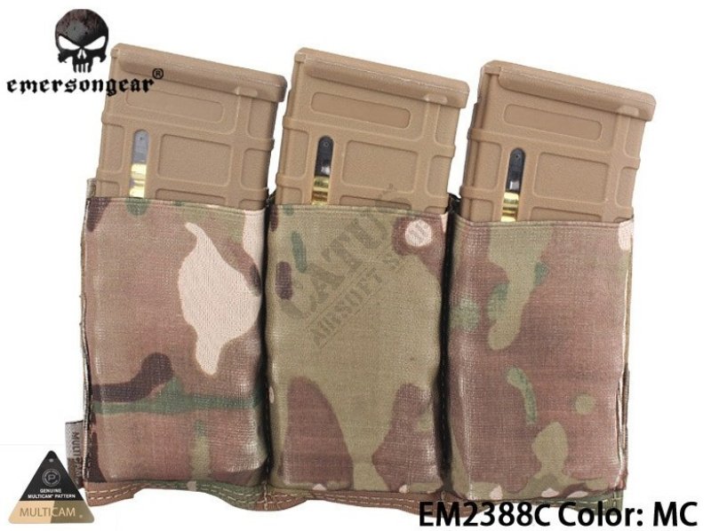 MOLLE triple open pouch for M4 magazines Emerson Multicam 
