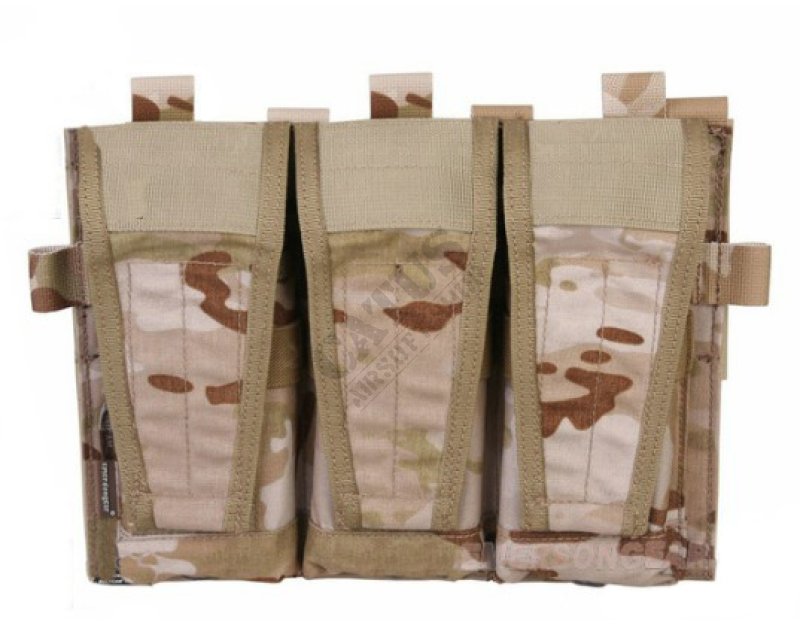 MOLLE Triple pouch for 5.56 magazines for AVS tactical vest Emerson Multicam Arid 