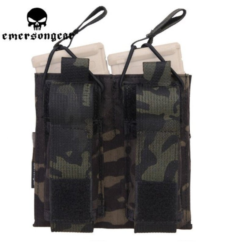 MOLLE Double pouch for 5.56 magazines and pistol magazines Emerson Multicam black 