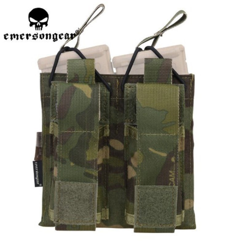 MOLLE Double pouch for 5.56 magazines and pistol magazines Emerson Multicam Tropic 