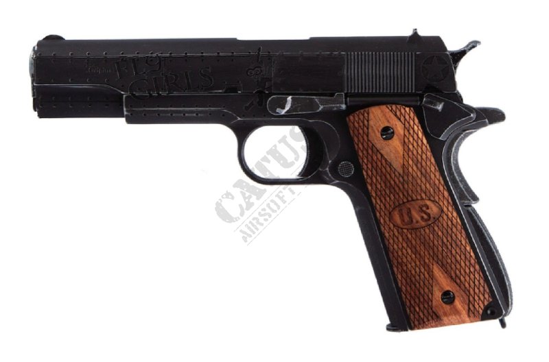 WE GBB 1911 Fly Girl Green Gas airsoft pisztoly Fekete 