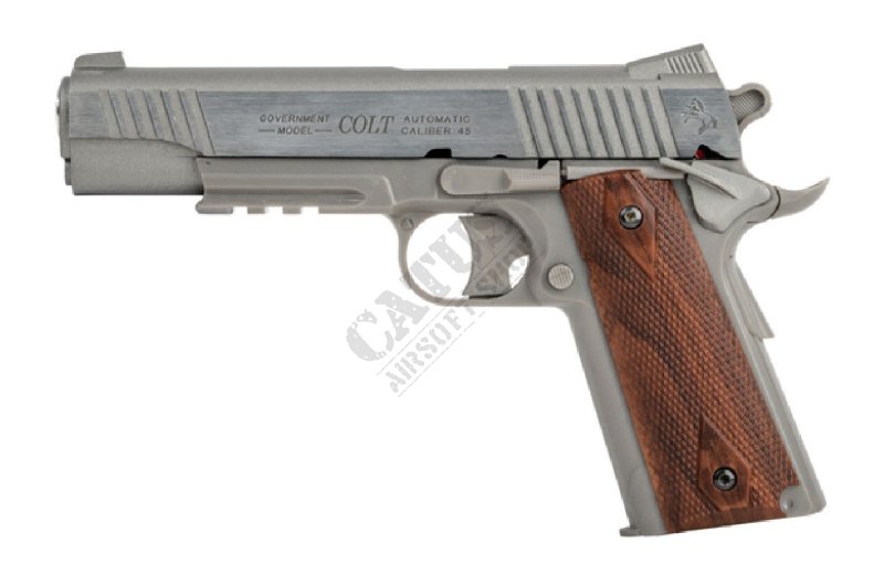 CyberGun NBB Colt 1911 Rail Stainless CO2 airsoft pisztoly  