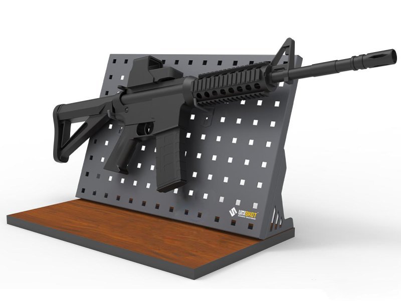Asztali kijelző airsoft fegyverek bemutatására Wood Base Delta Armory Fekete 